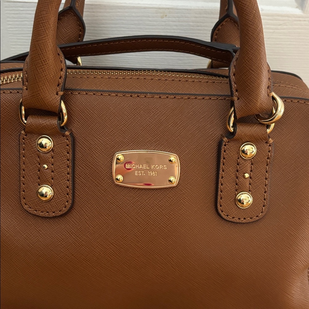 Michael Kors Sandrine Satchel Crossbody Strap Bag Saffiano Leather - Picture 6 of 15